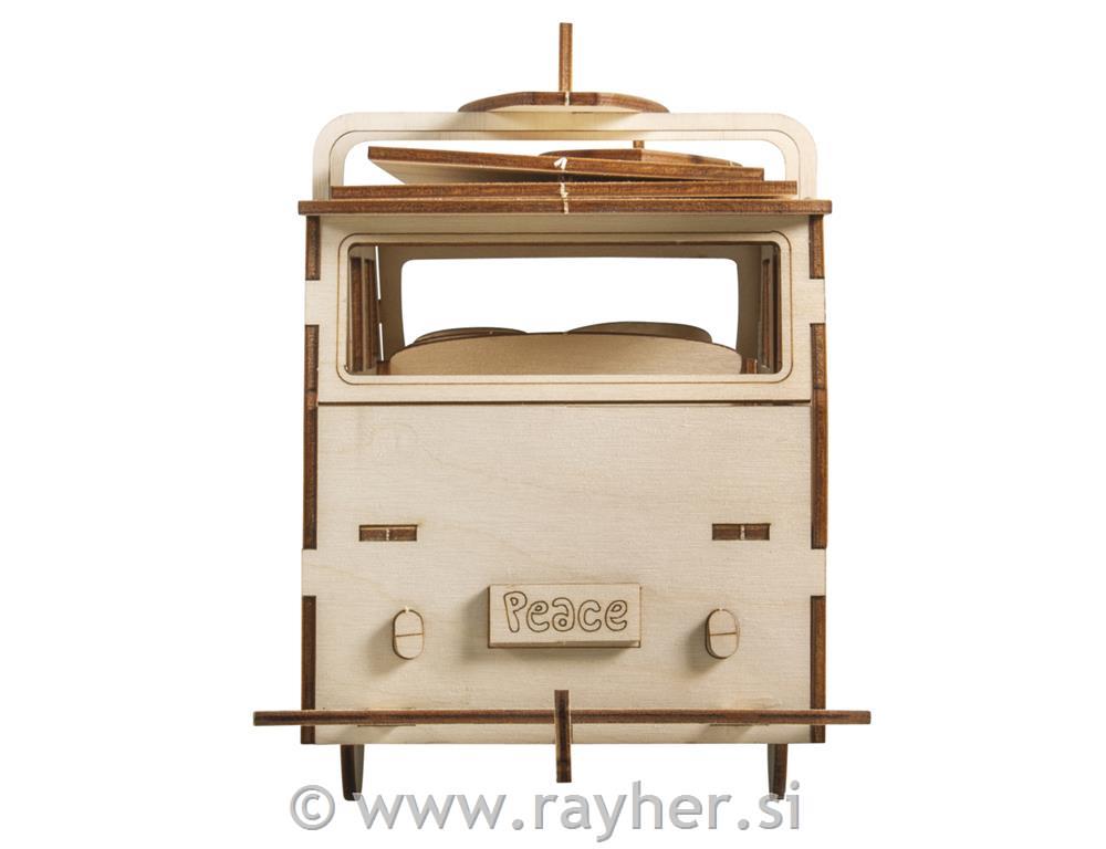 Lesena sestavljanka Avtodom, 30x13x17cm, 77-delno