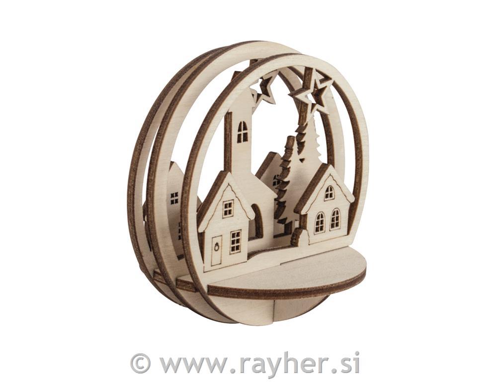 Laserski izrez 3D za v kroglo 7,5cm, Zimska vas