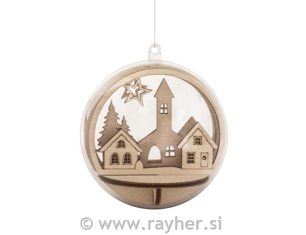 Laserski izrez 3D za v kroglo 7,5cm, Zimska vas