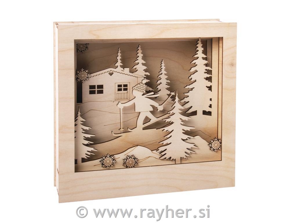 Sestavljanka Zimska idila 24x24x6,3 cm 20 delni set