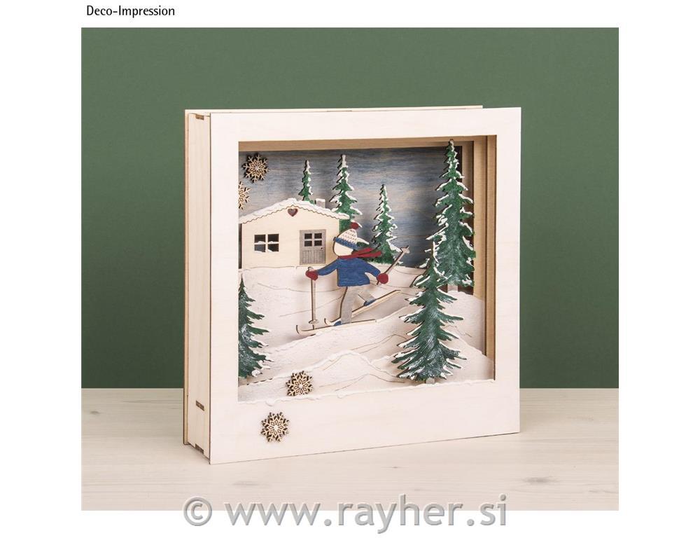 Sestavljanka Zimska idila 24x24x6,3 cm 20 delni set