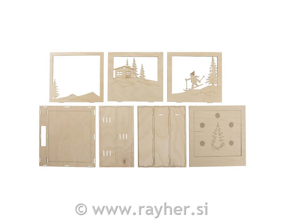 Sestavljanka Zimska idila 24x24x6,3 cm 20 delni set