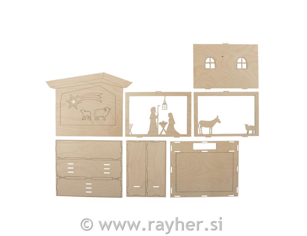 Sestavljanka Jaslice 24x24x6,3 cm 13 delni set