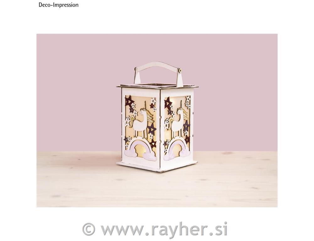 Sestavljanka lanterna samorog 15 delna 15,3x15,3x26,5 cm