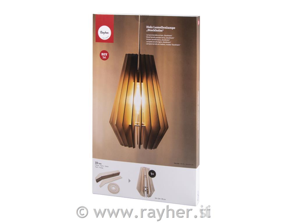 Senčnik lesen za luč lamelni Stockholm 24x24x35 cm
