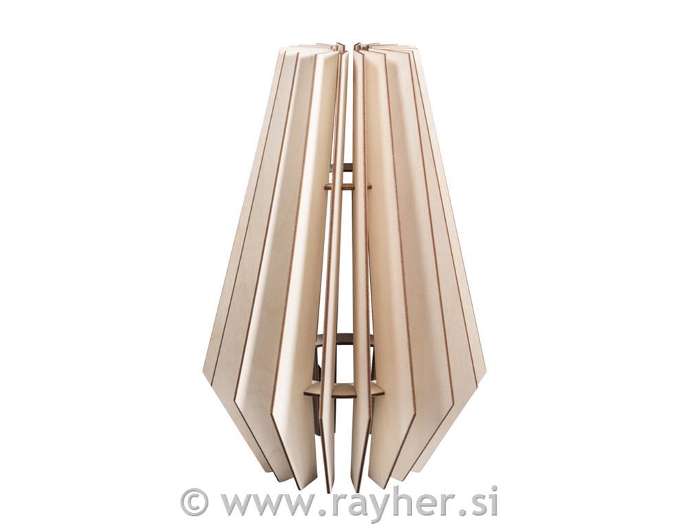 Senčnik lesen za luč lamelni Stockholm 24x24x35 cm