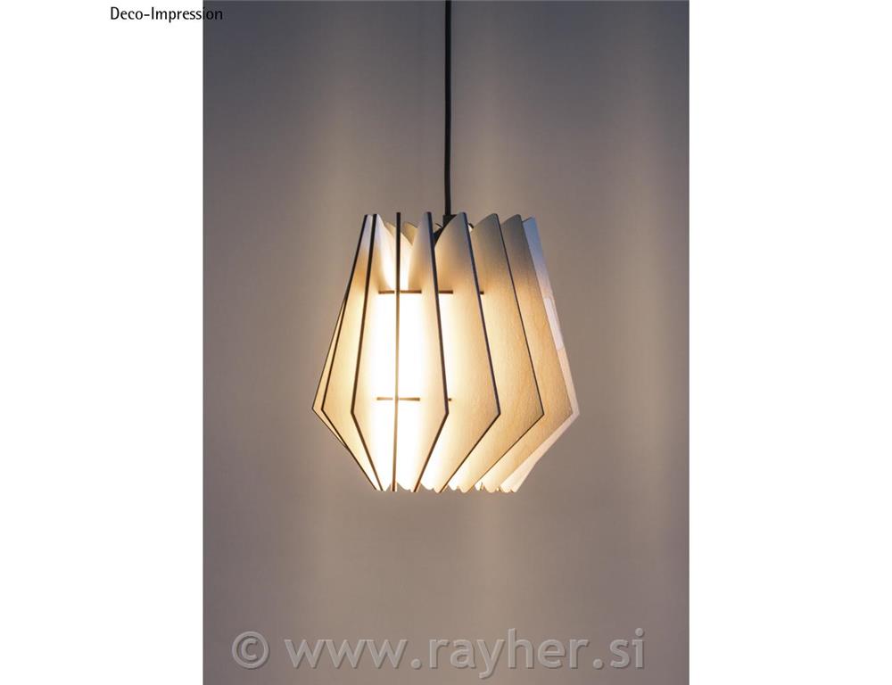 Senčnik lesen za luč lamelni Oslo 18,5x18,5x20 cm