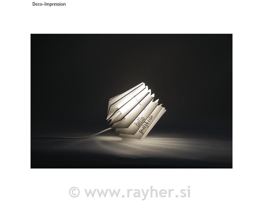 Senčnik lesen za luč lamelni Oslo 18,5x18,5x20 cm