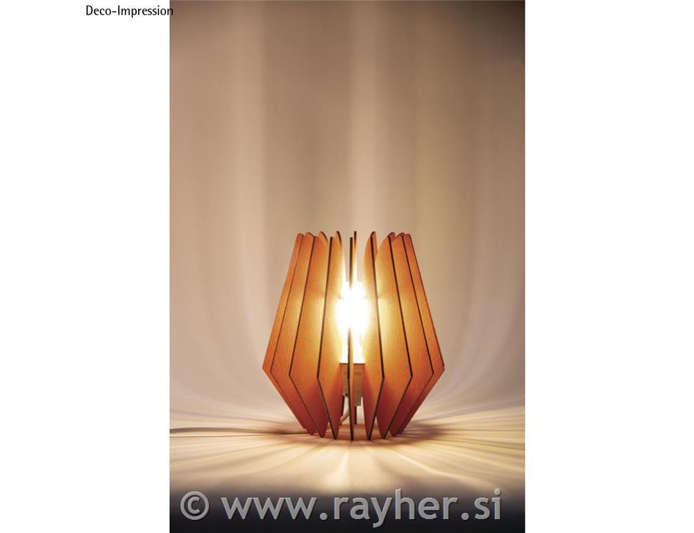 Senčnik lesen za luč lamelni Copenhagen 22x22x23,5 cm