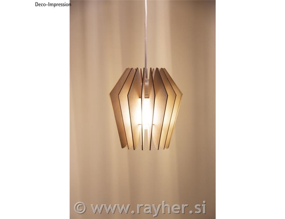 Senčnik lesen za luč lamelni Copenhagen 22x22x23,5 cm