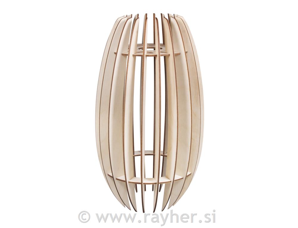 Senčnik lesen za luč lamelni Helsinki 20x20x35 cm