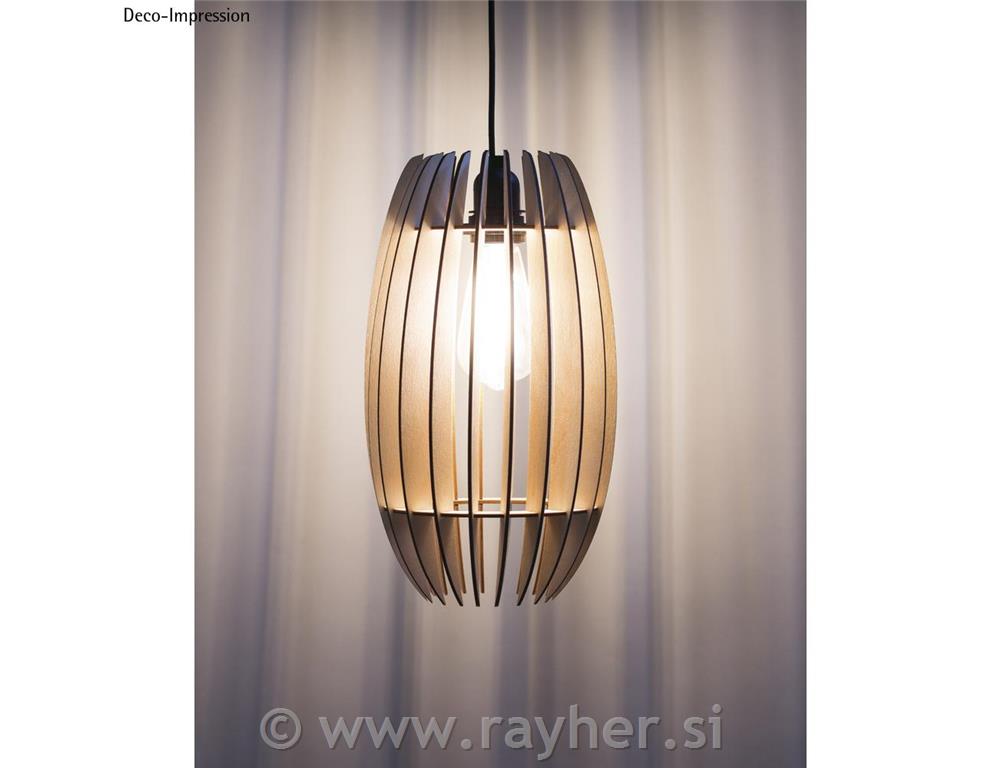 Senčnik lesen za luč lamelni Helsinki 20x20x35 cm