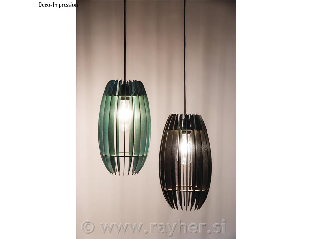 Senčnik lesen za luč lamelni Helsinki 20x20x35 cm