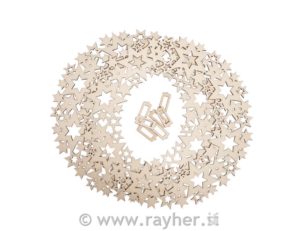 Sestavljanka venec zvezde 35 cm 10 delni