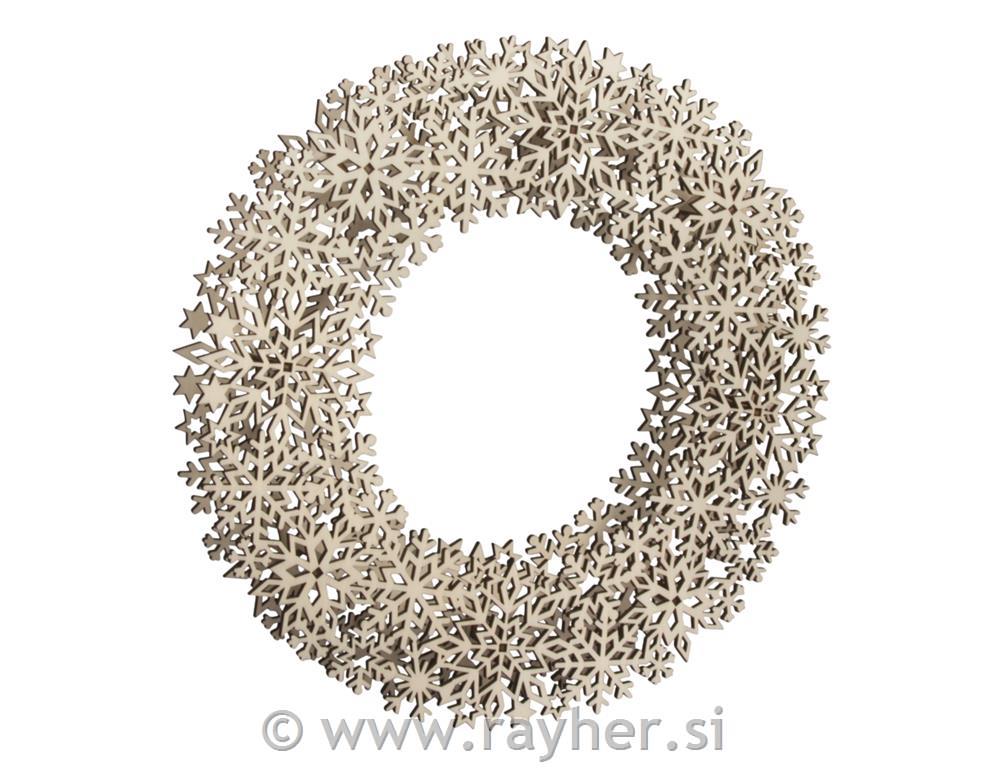 Sestavljanka venec snežinke 35 cm 10 delni
