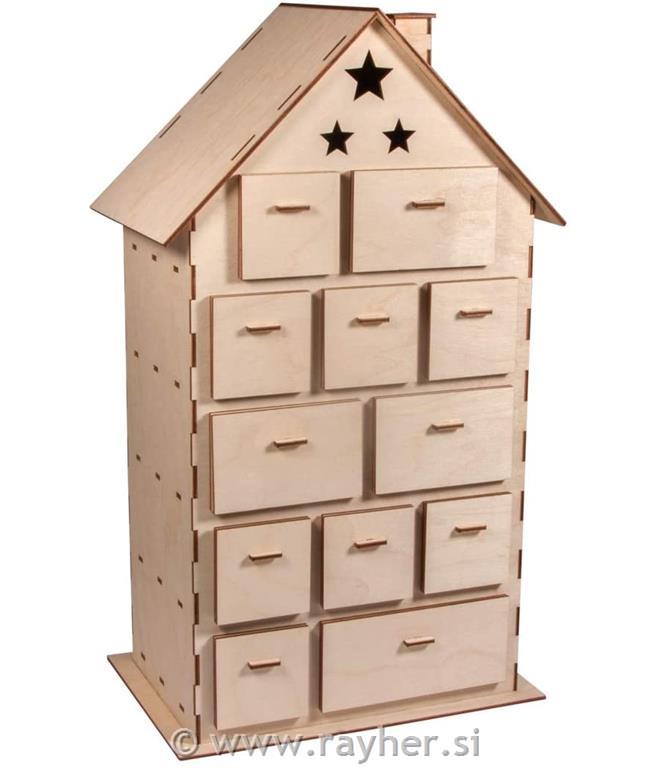 Adventni koledar sestavljanka hiša 185 kosov 25,5x17,5x45,5