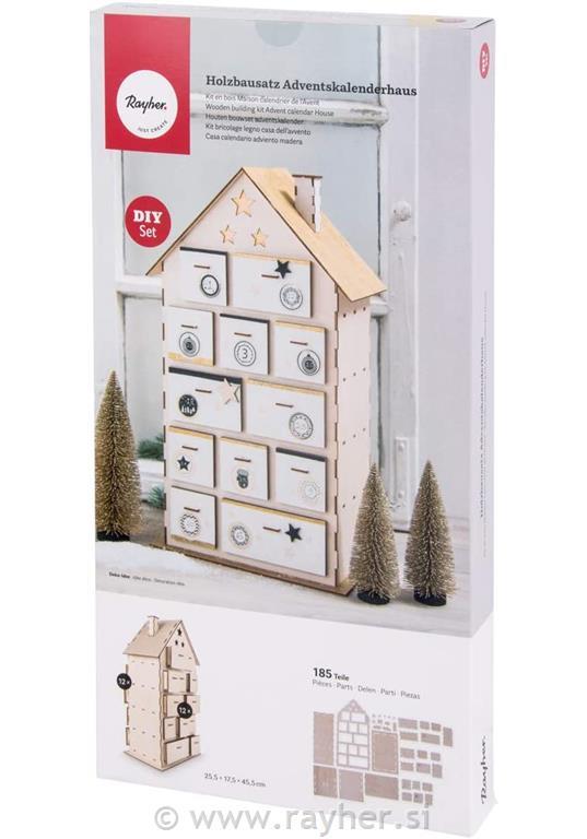 Adventni koledar sestavljanka hiša 185 kosov 25,5x17,5x45,5