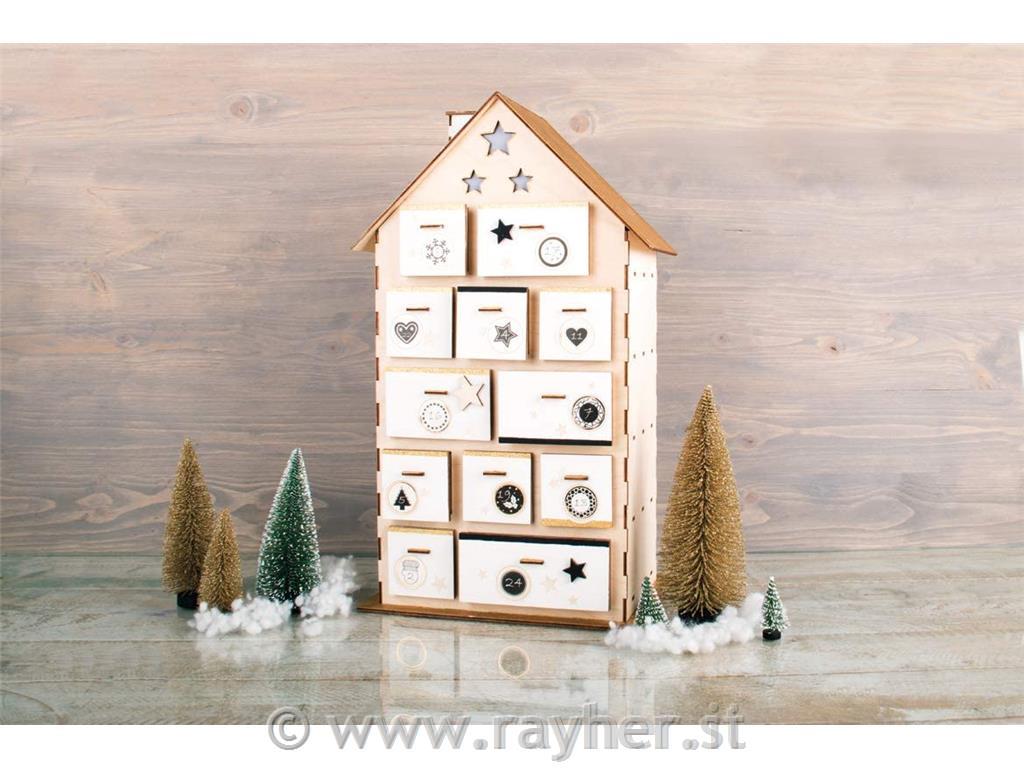 Adventni koledar sestavljanka hiša 185 kosov 25,5x17,5x45,5