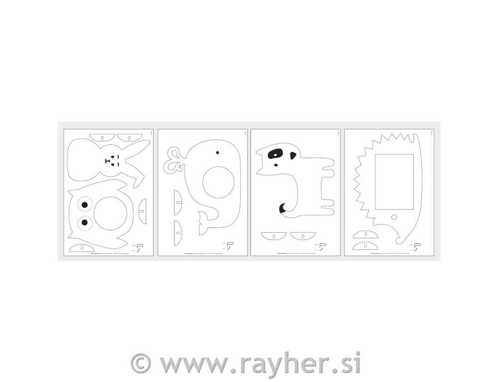 Plywood boards with templates - Animalsnatural