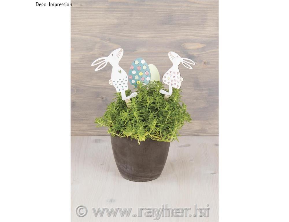 Leseni motivi Velika noč, natur, 3-delni set, 7,5x20,5cm