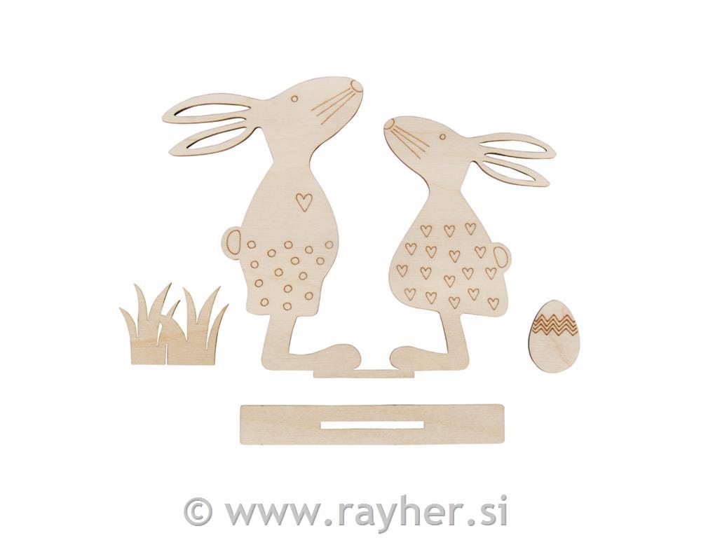 Leseni motivi Velika noč, natur, 20.3x15.5cm, 4-delni set