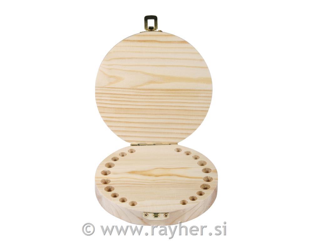Lesena škatla za prve zobke, 12x2.7cm