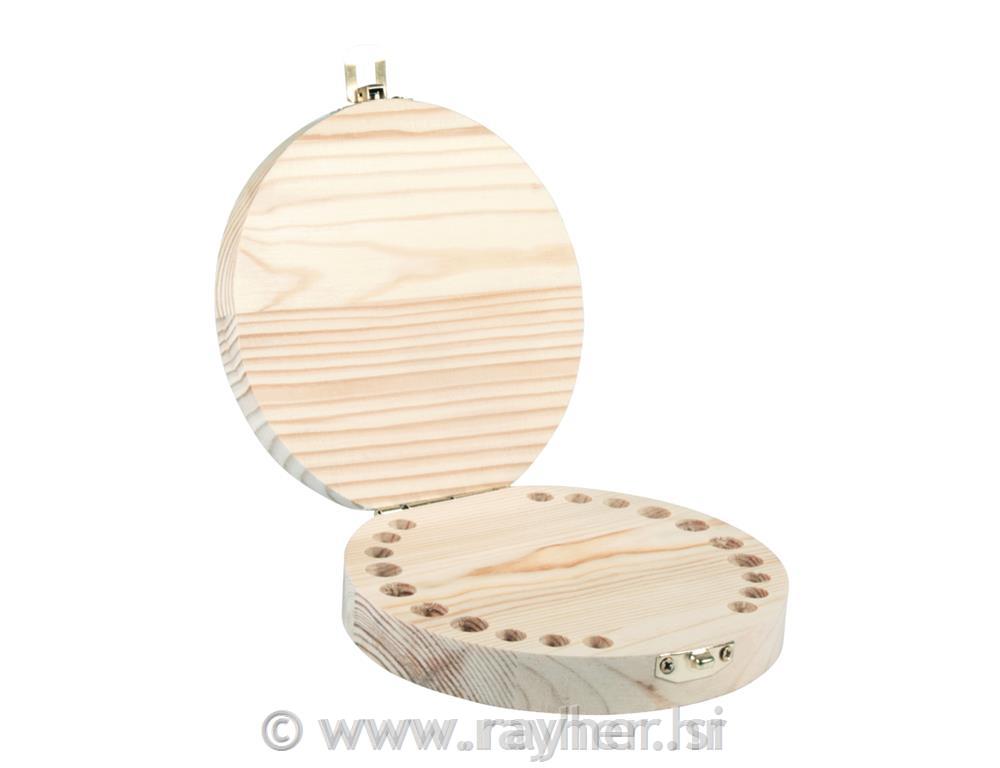 Lesena škatla za prve zobke, 12x2.7cm