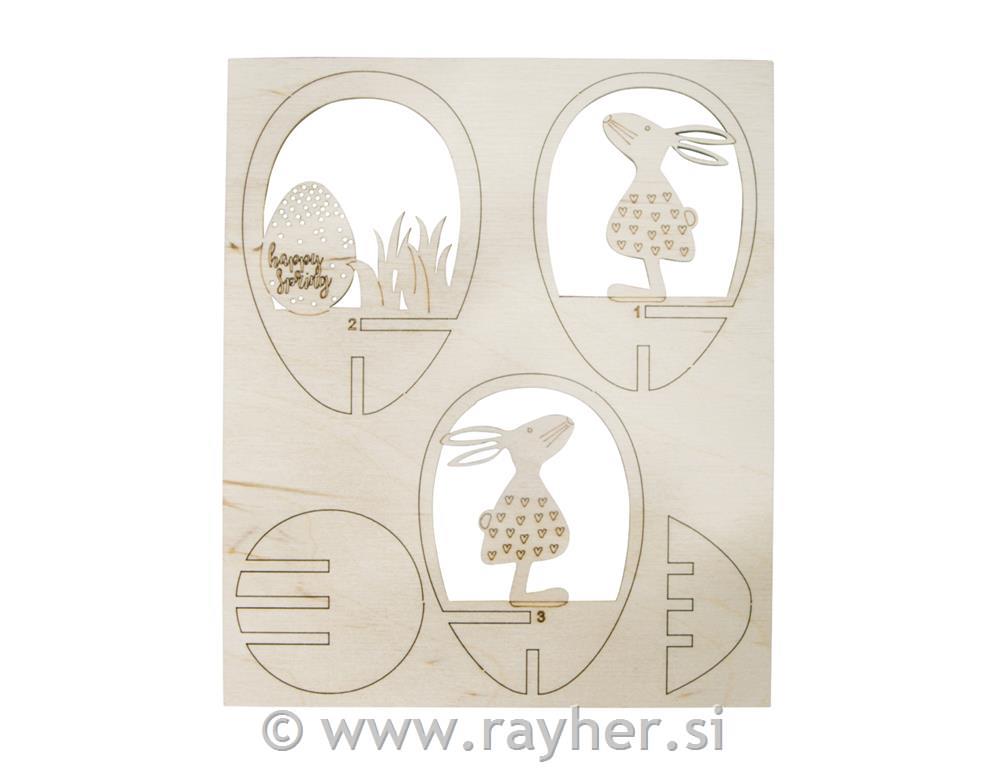 Lesen 3D izrez za 10cm jajce "Happy Spring" ,5-delni