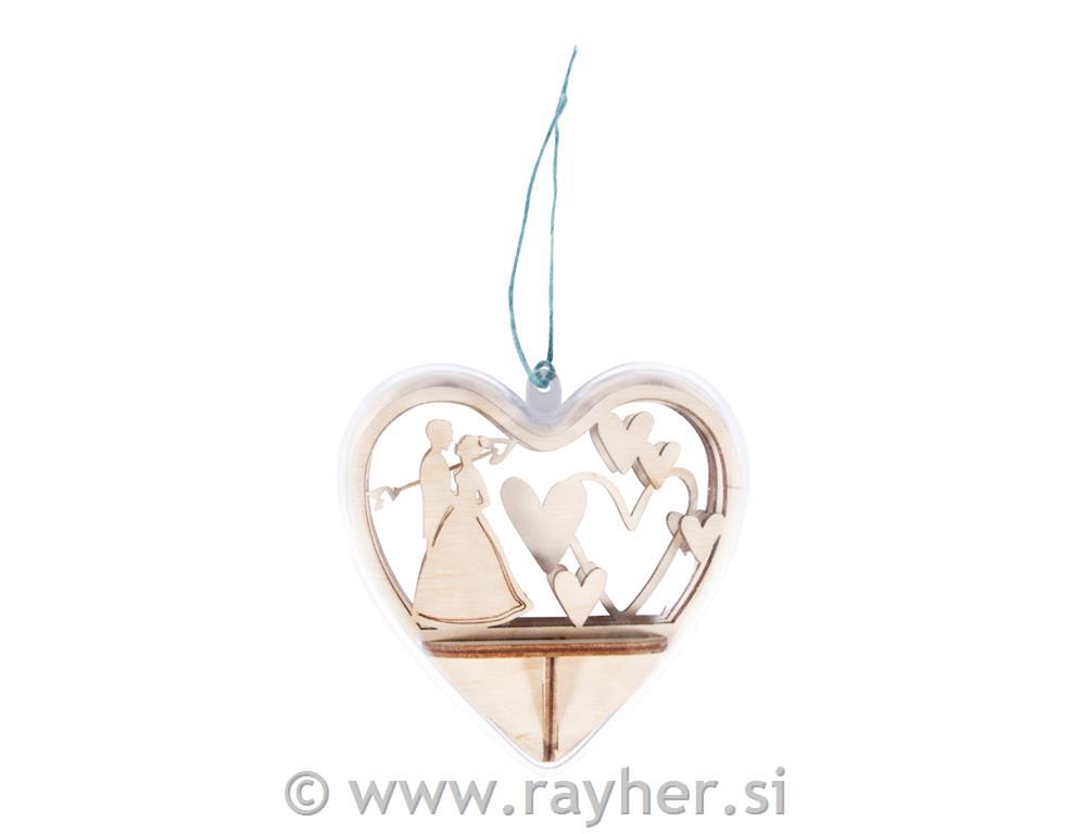 Lesen 3D izrez za 10cm "Poročni par" ,5-delni