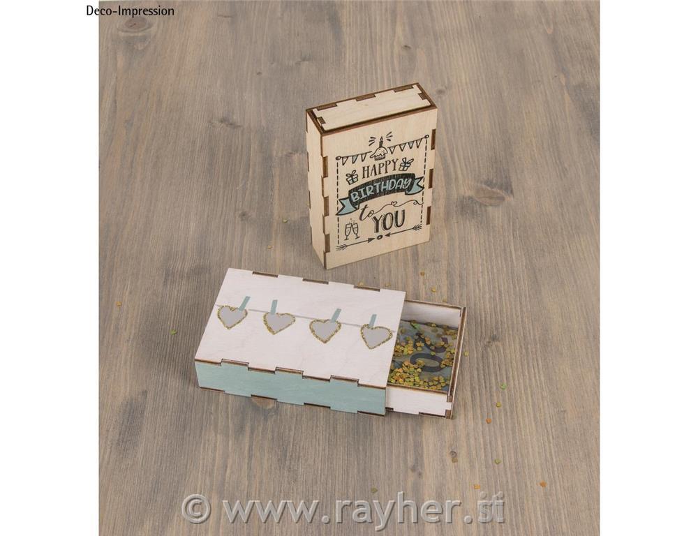 Ustvarjalni set IZDELAJ LESENO ŠKATLICO 11.5x7.8x3cm, 2 kosa