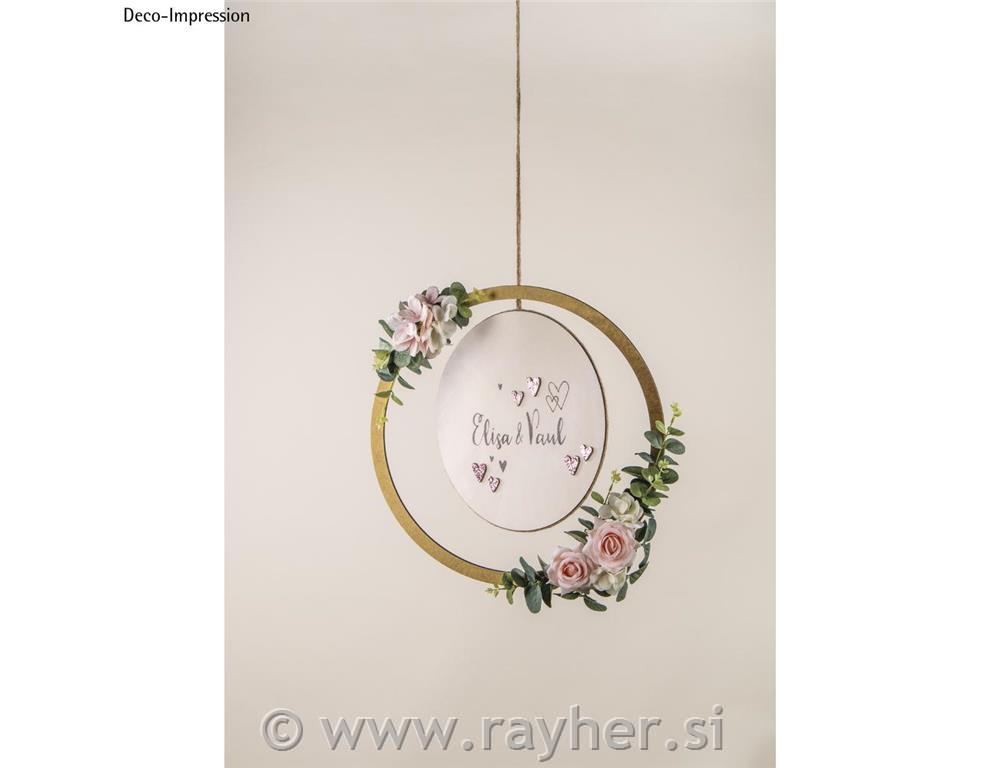 Leseni disk z obroči, 60cm, 8-delni set