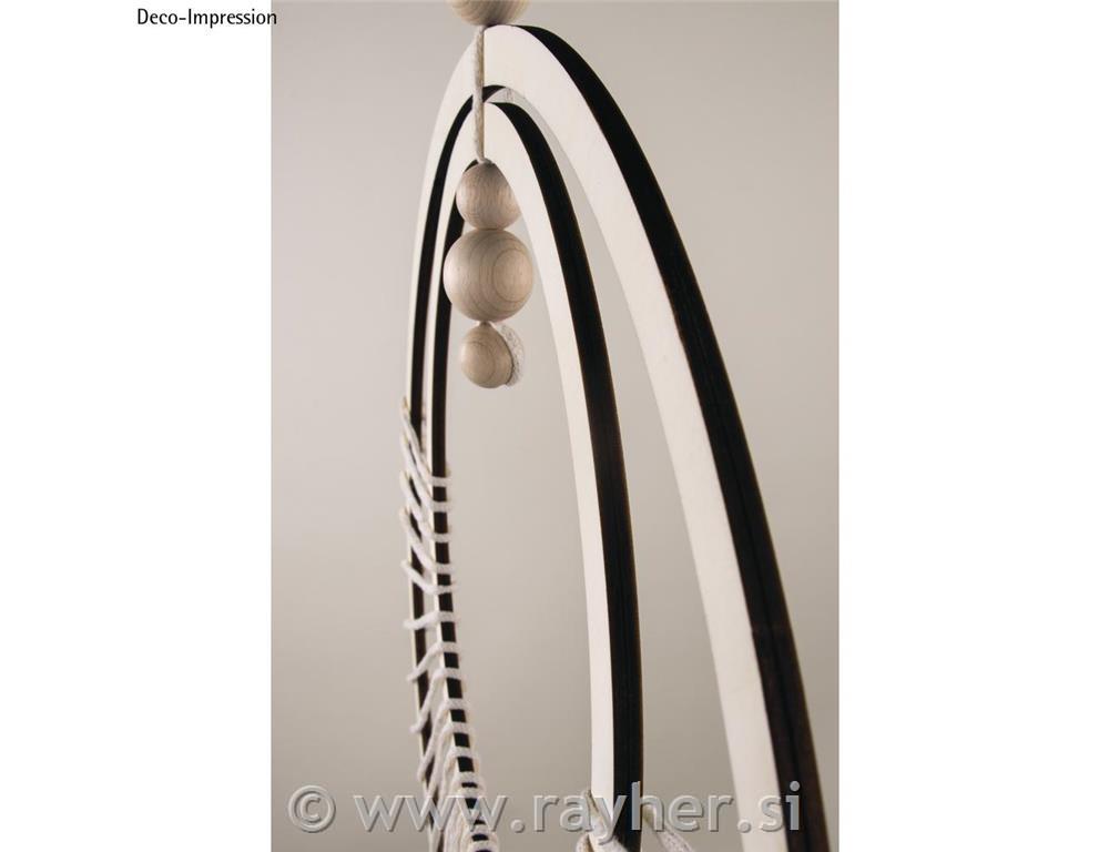 Leseni disk z obroči, 60cm, 8-delni set