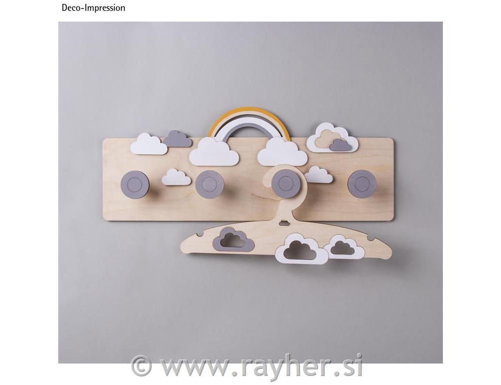 Leseni obešalnik, Oblak, 19.8x14cm