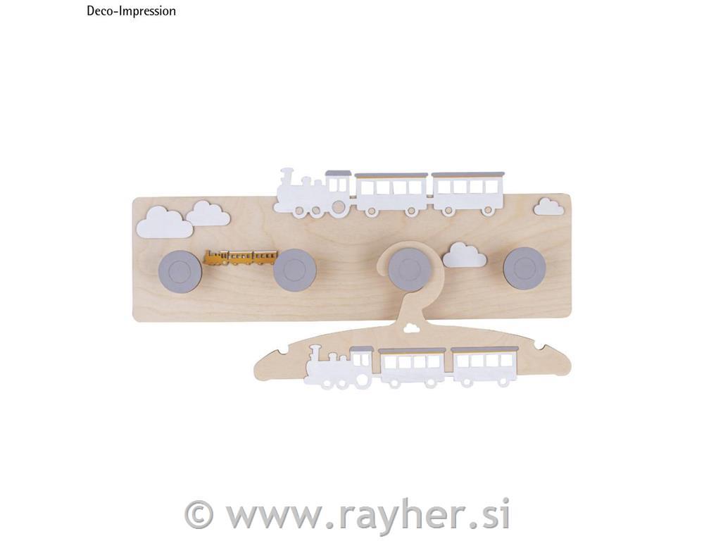 Leseni obešalnik, Vlak, 19.8x14cm