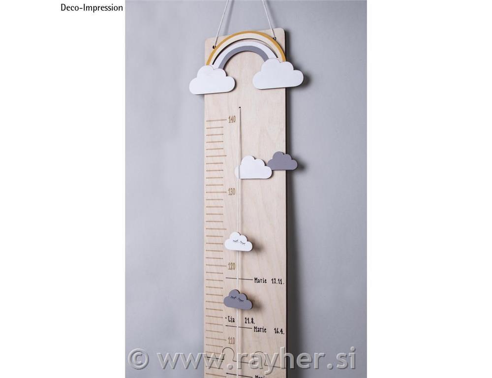 Wood.motif Small cloud, FSCMixCred16.8x8.3cm, 6-part, tab-bag 1setnatural