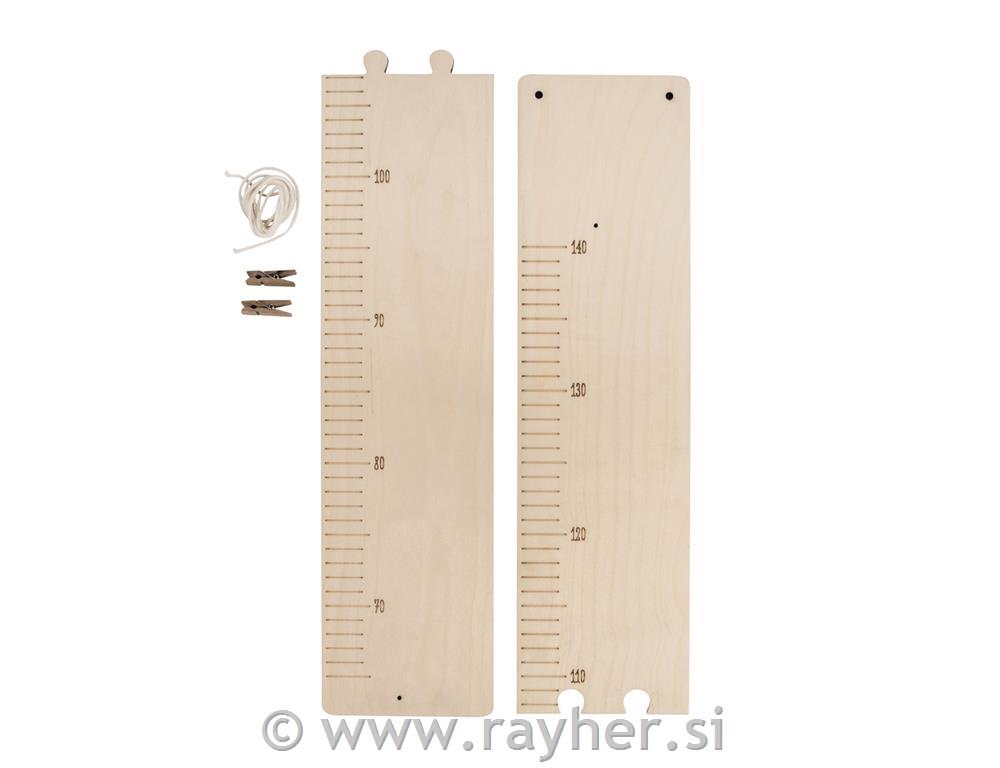 CK wood.measuring stick, FSCMixCredfrom 60 up to 140 cm, box 1 setnatural