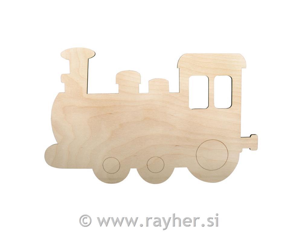 Nočna lučka Vlak, natur, lesena, 29x18.3x7.5cm, 6-delni set