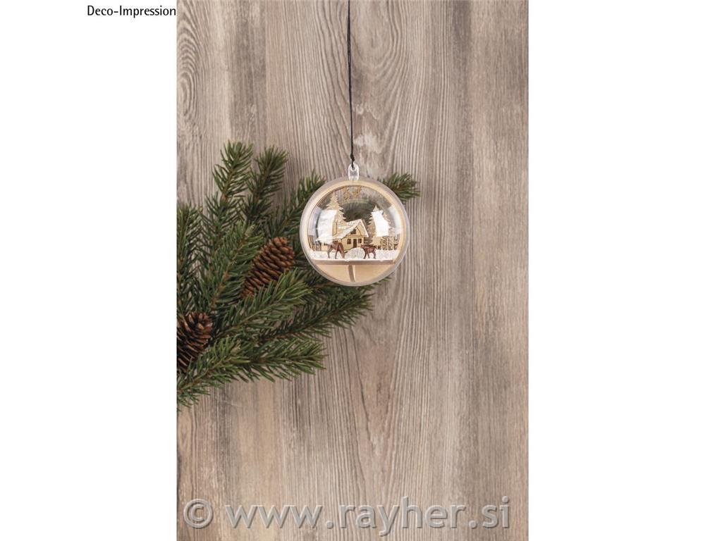 Wood.plug-in Chalet, FSCMixCred, 7.5cm o5-part, tab-bag 1setnatural