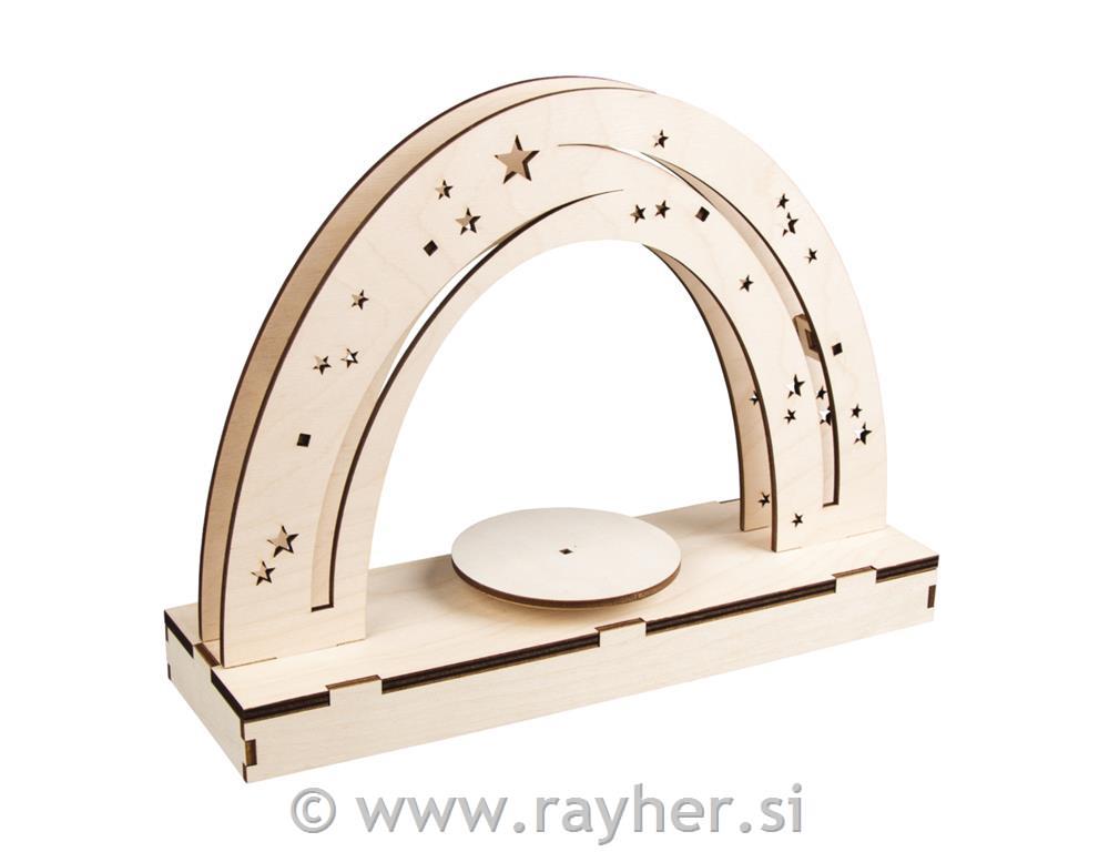 Wood 3D const.kit"Nachthimmel"FSCMixCred30x9x23cm, +turntable, boxnatural