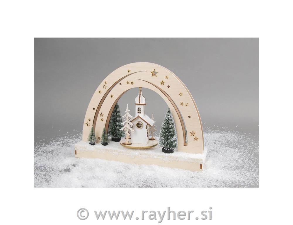 Wood 3D const.kit"Nachthimmel"FSCMixCred30x9x23cm, +turntable, boxnatural