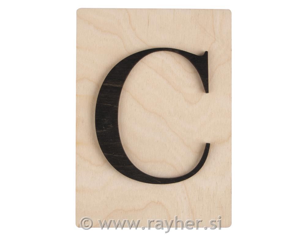 Lesena črka C; 10,5x14,8cm