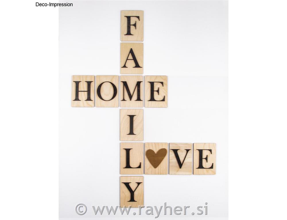 Wooden letter F, 10.5x14.8cm