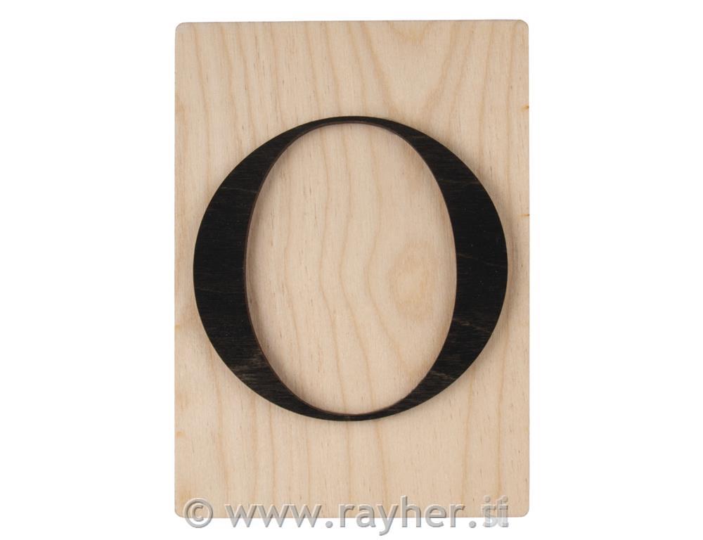 Lesena črka O; 10,5x14,8cm