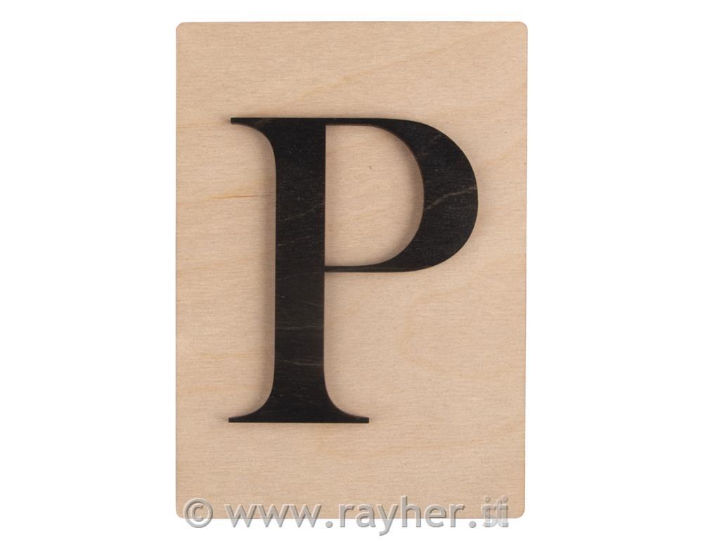 Lesena črka P; 10,5x14,8cm
