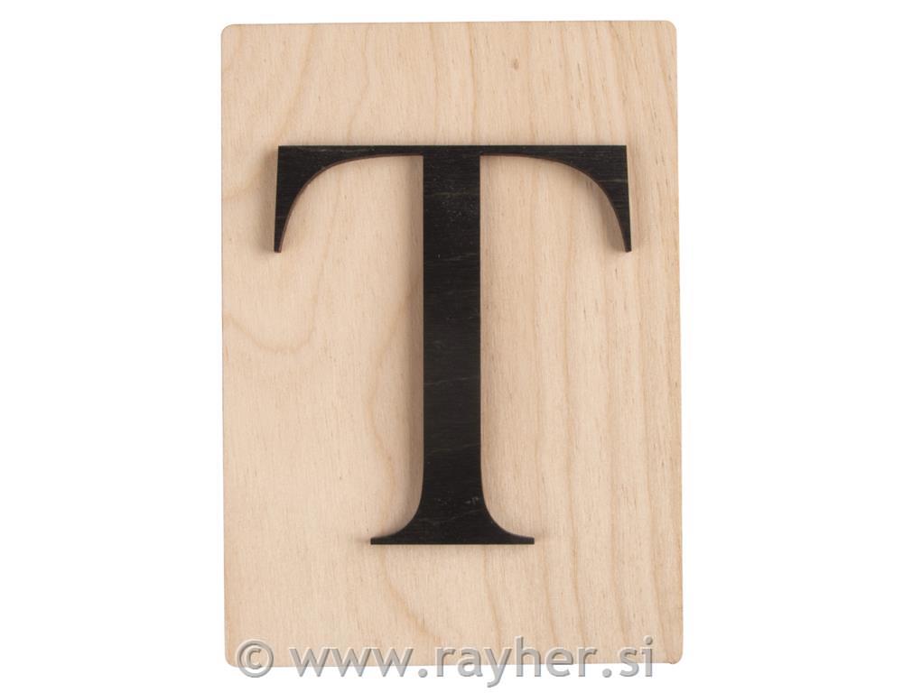 Lesena črka T; 10,5x14,8cm