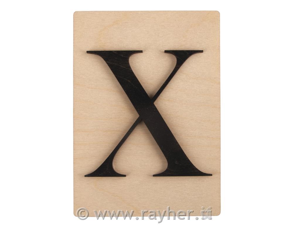 Lesena črka X; 10,5x14,8cm