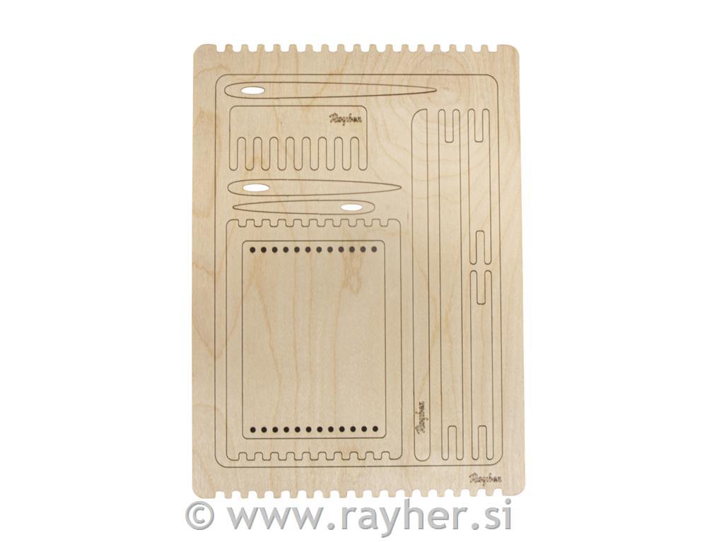 Wood weaving frame set, FSC Mixed Credit9-21cm, 11-part, tab-bag 3pcnatural