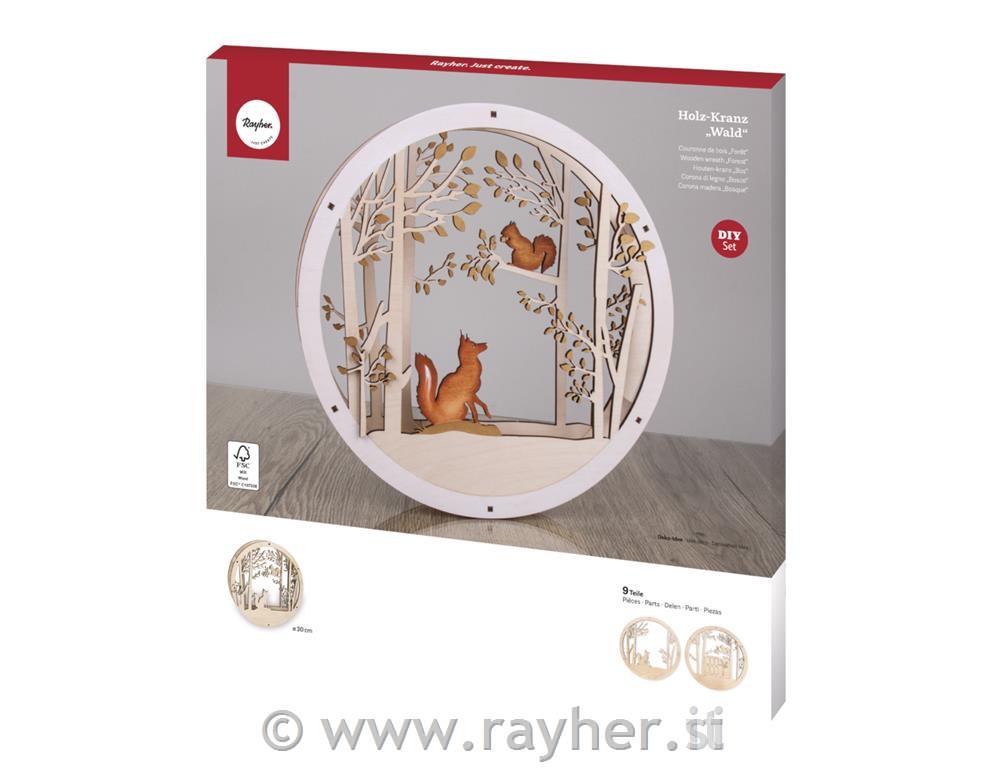 Lesena sestavljanka Venček iz gozda 30cm
