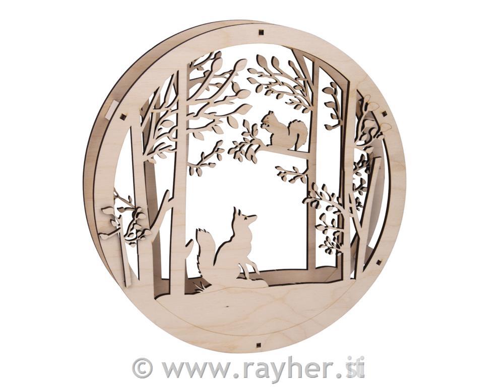 Lesena sestavljanka Venček iz gozda 30cm