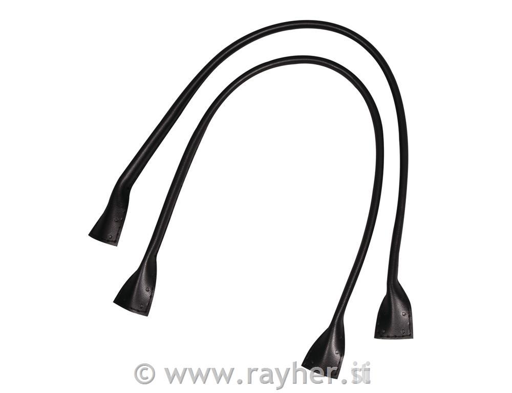 Synthetic leather bag handles, black, 50